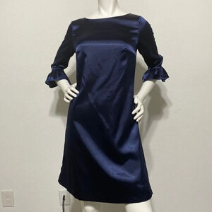 Miss b NWT Blythe Navy Blue Satin Mini Shift Dress